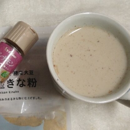 こんにちは〜豆乳ときな粉のW大豆で身体に良さそうですね(*^^*)レシピありがとうございました。